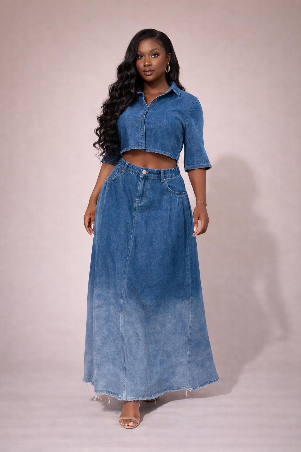 Oversize Jeans Skirt