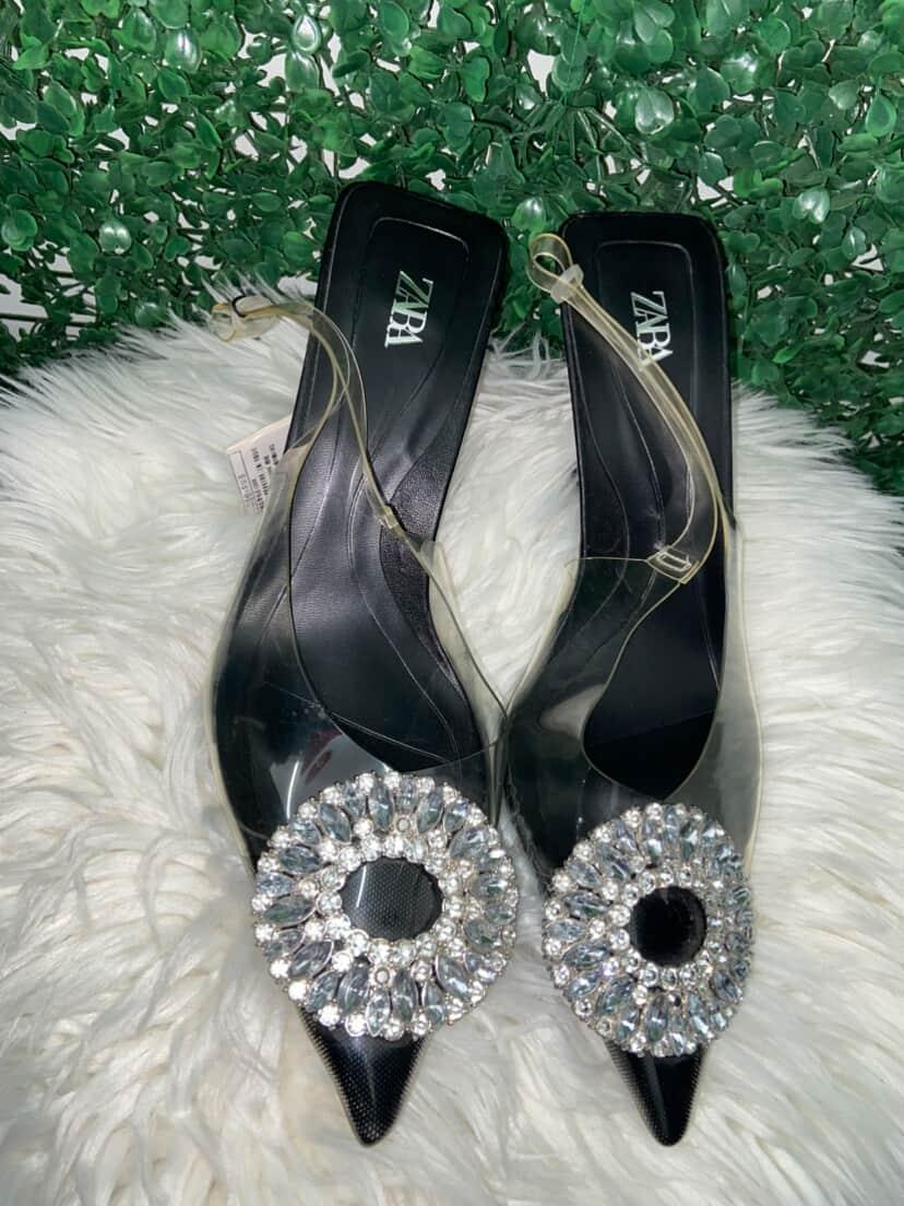 Zara Slippers - Black Heels