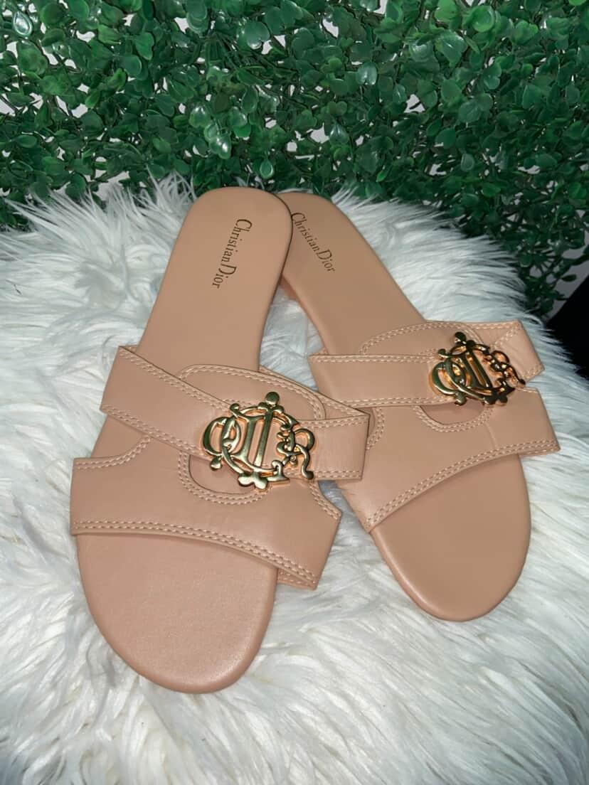 Christian Dior Buckle Top  Slippers
